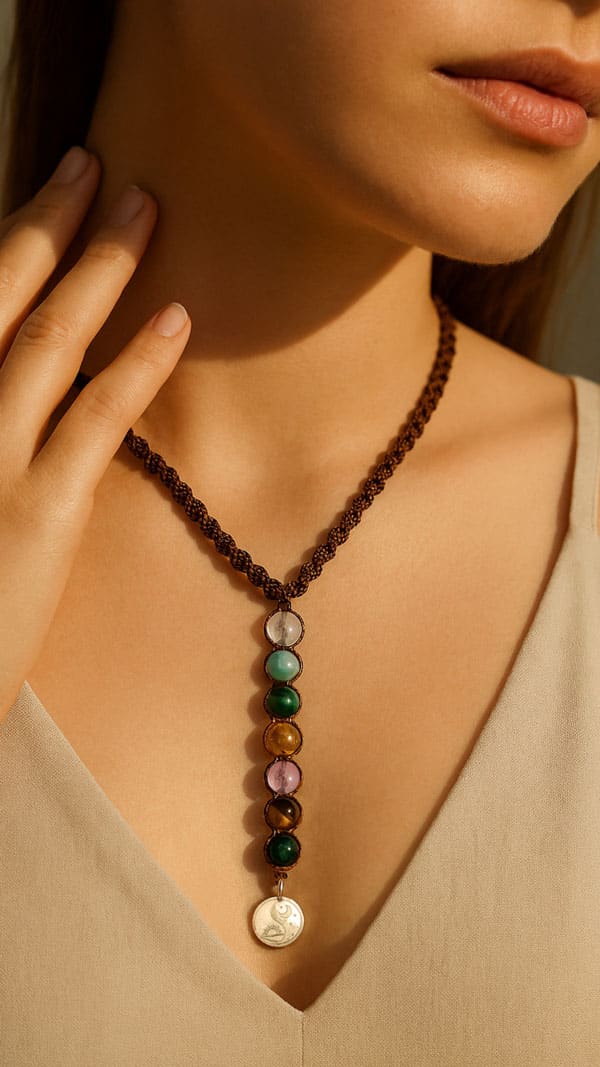 خرید گردنبند دست ساز نخی